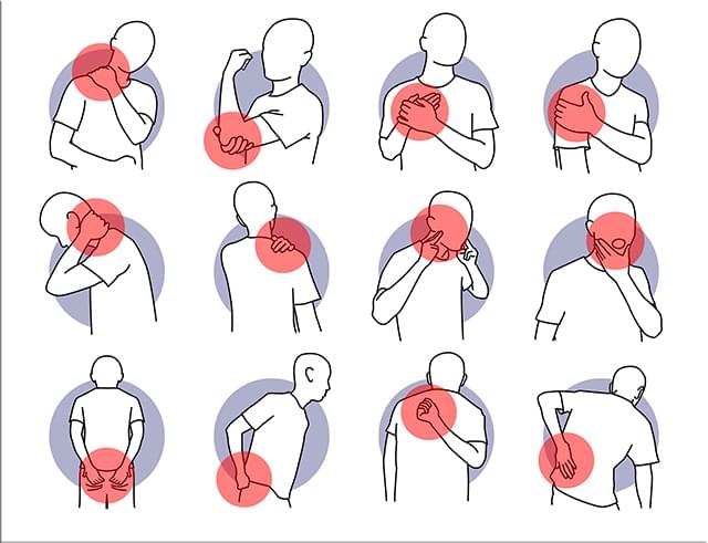Illustration showing common areas for PMB treatment